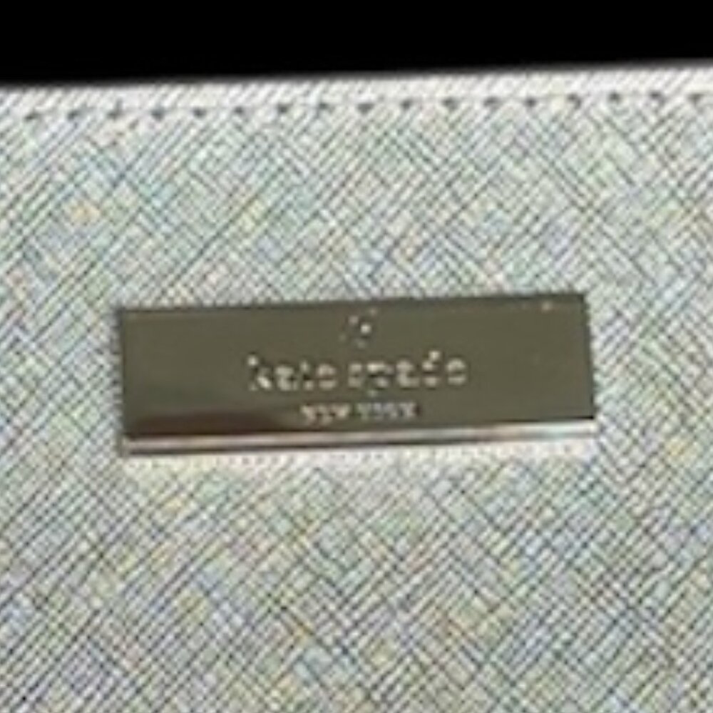 KATE SPADE-KENZIE METALLIC LARGE TOTE BAG NWT WITH DUSTY - Picture 6 of 11